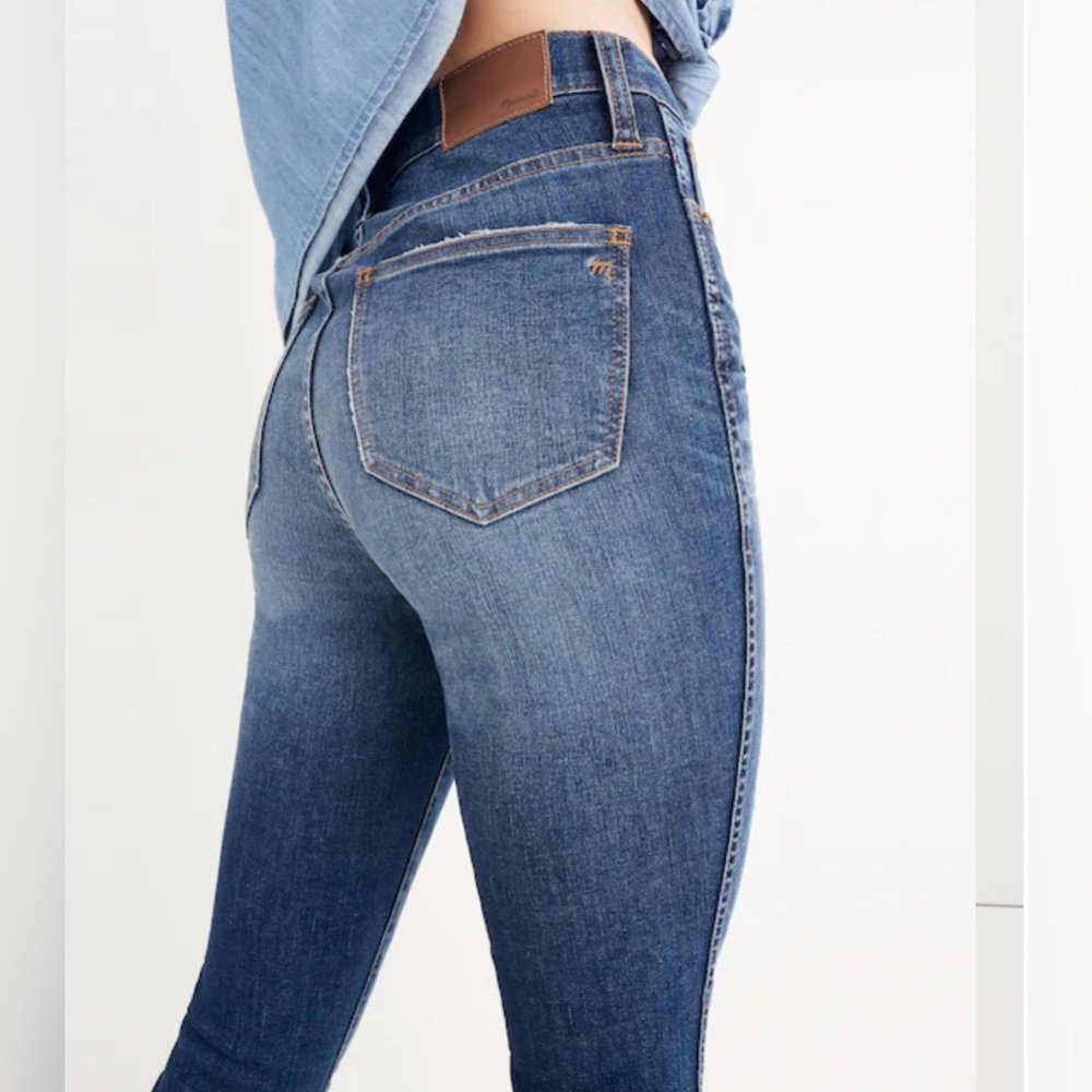 NWT Madewell Tall 10" High-Rise Skinny Jeans: Drop-Hem Edition Size 25 - Picture 3 of 13